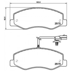 P 68 061 BREMBO Комплект гальмівних колодок дисковий гальм