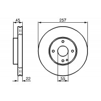 0 986 478 638 BOSCH Гальмівний диск