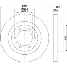 8DD 355 129-861 HELLA Гальмівний диск