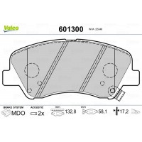 601300 VALEO КомплеК т гальмівних колодок, дискове гальмо