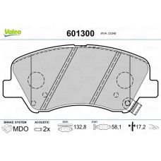 601300 VALEO КомплеК т гальмівних колодок, дискове гальмо