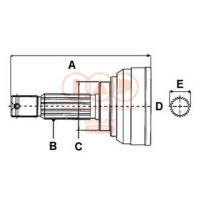 406-16062 IAP QUALITY PARTS Шарнирный комплект, Привідний вал