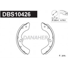 DBS10426 DANAHER Комплект гальмівних колодок