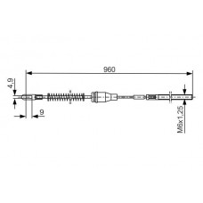 1 987 477 133 BOSCH Тросик, cтояночный тормоз