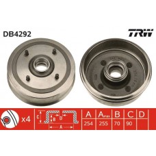 DB4292 TRW Гальмівний барабан