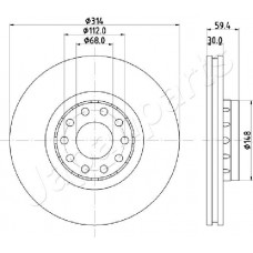 DI-0924 JAPANPARTS Гальмівний диск