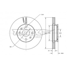TX 73-33 TOMEX Brakes Гальмівний диск