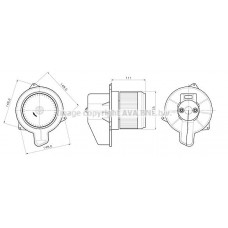FT8489 AVA QUALITY COOLING Вентилятор салону