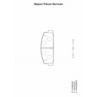 M361A02 NPS Комплект гальмівних колодок дисковий гальм