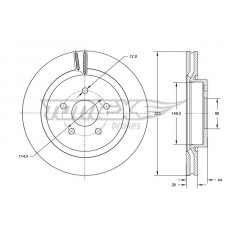 TX 73-52 TOMEX Brakes Гальмівний диск