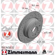 150.3450.52 ZIMMERMANN Гальмівний диск