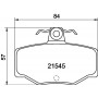 8DB 355 018-021 HELLA Комплект гальмівних колодок дисковий гальм
