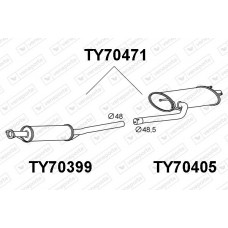 TY70471 VENEPORTE Предглушник вихлопних газів