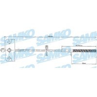 C0840B SAMKO Тросик, cтояночный тормоз