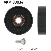 VKM 33034 SKF Паразитный / ведущий ролик, Поліклиновий ремінь