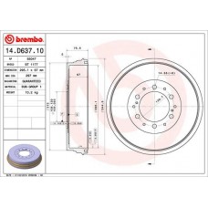 14.D637.10 BREMBO Гальмівний барабан