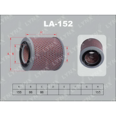 LA-152 LYNXauto Повітряний фільтр