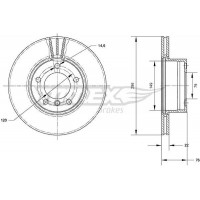 TX 71-05 TOMEX Brakes Гальмівний диск