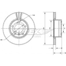 TX 71-05 TOMEX Brakes Гальмівний диск