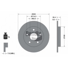BDS1494 BENDIX Braking Гальмівний диск