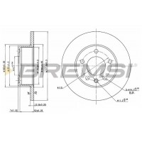 CD6131S BREMSI Гальмівний диск