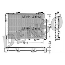 DRM17071 DENSO Радіатор охолодження двигуна
