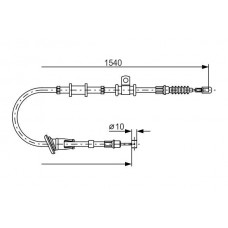 1 987 482 065 BOSCH Тросик, cтояночный тормоз