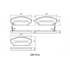 DBP1534 DANAHER Комплект гальмівних колодок дисковий гальм