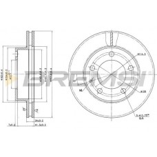 CD6496V BREMSI Гальмівний диск