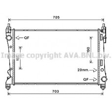 FTA2449 AVA QUALITY COOLING Радіатор охолодження двигуна