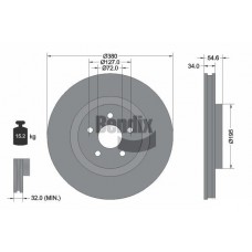 BDS1946HC BENDIX Braking Гальмівний диск