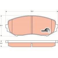 GDB3443 TRW Комплект гальмівних колодок дисковий гальм