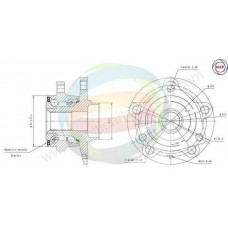 70-210065 MULTIPARTS Комплект підшипника ступиці колеса