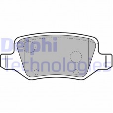 LP1741 DELPHI Комплект гальмівних колодок дисковий гальм