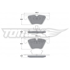TX 13-25 TOMEX Brakes Комплект гальмівних колодок дисковий гальм