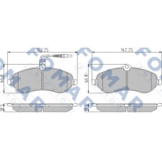 FO 931081 FOMAR Friction Комплект гальмівних колодок дисковий гальм