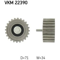 VKM 22390 SKF Паразитный / Ведущий ролик, Зубчастий ремінь