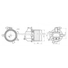 CN8342 AVA QUALITY COOLING Вентилятор салону