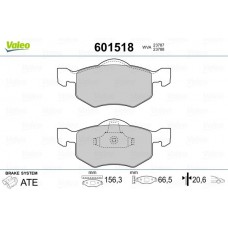 601518 VALEO Комплект гальмівних колодок дисковий гальм