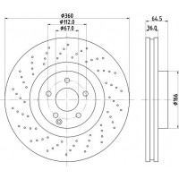 8DD 355 127-961 HELLA Гальмівний диск