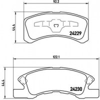 P 16 011 BREMBO Комплект гальмівних колодок дисковий гальм