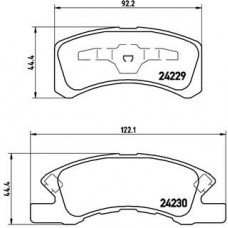 P 16 011 BREMBO Комплект гальмівних колодок дисковий гальм