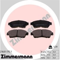 21601.175.1 ZIMMERMANN Комплект гальмівних колодок дисковий гальм