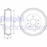 BF526 DELPHI Гальмівний барабан