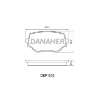 DBP1015 DANAHER Комплект гальмівних колодок дисковий гальм