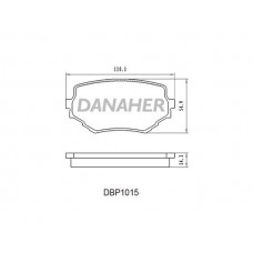 DBP1015 DANAHER Комплект гальмівних колодок дисковий гальм