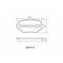 DBP1015 DANAHER Комплект гальмівних колодок дисковий гальм