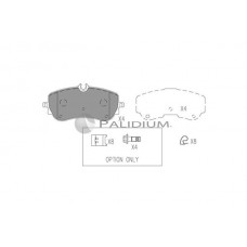 P1-1540 ASHUKI by Palidium Комплект гальмівних колодок дисковий гальм