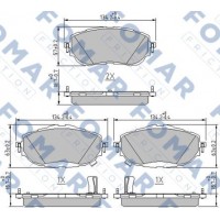 FO 261981 FOMAR Friction Комплект гальмівних колодок дисковий гальм