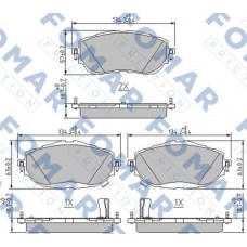 FO 261981 FOMAR Friction Комплект гальмівних колодок дисковий гальм
